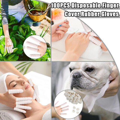 100 Pcs Finger Cots Disposable Latex Finger Protector Fingertips Protectors 1