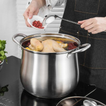30 Qt Stainless Steel Stockpot with Lid