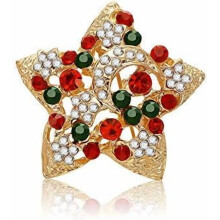 Weihnachtsbrosche für Damen, Strass-Weihnachtsbrosche, Anstecknadel für Kostümaccessoires, Weihnachtsgeschenk für Ehefrau, Mutter, Schwester
