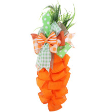 Couronne de carottes en tissu orange pour porte d'entrée (1 paquet)