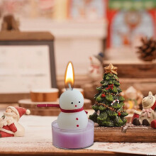 Bougie de Noël artisanale – Bougie parfumée hivernale en cire de soja, en forme de Père Noël ou de bonhomme de neige – Cadeau festif parfumé