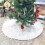 Weißer, kurzer Plüsch-Weihnachtsbaumrock, 64 cm 1