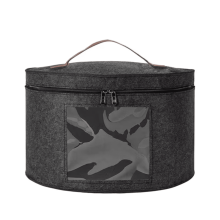 Caixa dobrável redonda para guardar chapéus com tampa, 43 cm de diâmetro.