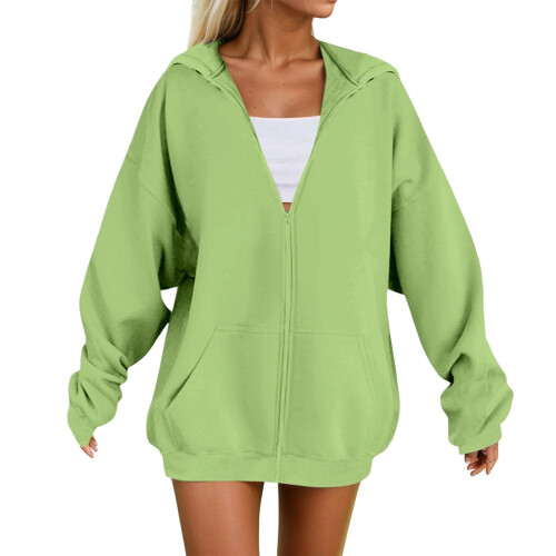 Felpa con cappuccio da donna, morbida e comoda, pullover casual a maniche lunghe, calda, ideale per l'inverno e l'autunno. 1