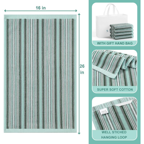 Πετσέτες πιάτων KitchenKey Premium Cotton, 16"x26", Χοντρές απορροφητικές, με θηλιά κρεμάσματος, 2