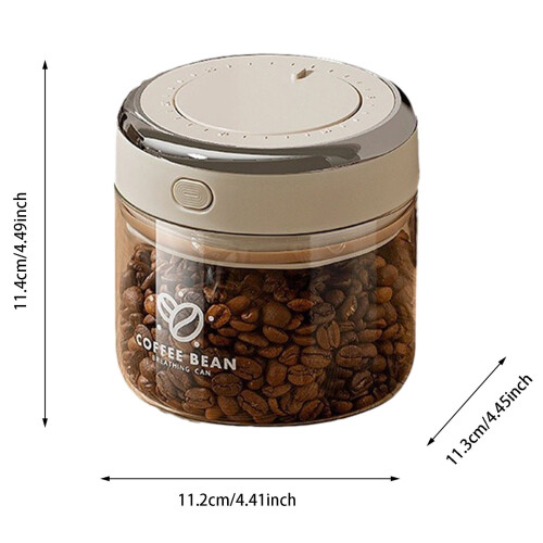 Lufttæt glaskaffebeholder med envejsventil, 1,2 l 1