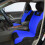 Butterfly Pattern Polyester Car Seat Covers Mint Blue 4-Pack 2