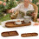 Bandeja de madera para servir con 3 compartimentos divididos. 4