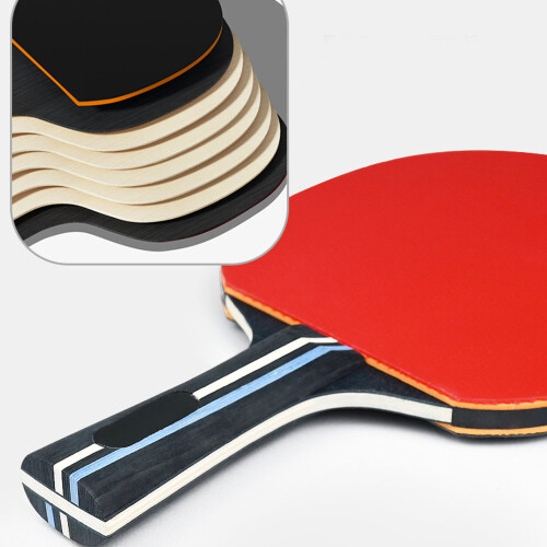 Hoch elastischer Horizontaler Tischtennisracket-Set, 2 Stück + 3 Bälle 2
