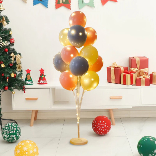 Aufblasbares Weihnachtskugel-Set mit Lichterkette (2er-Set) 1