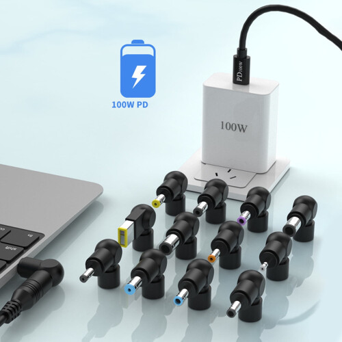 Καλώδιο τροφοδοσίας τύπου C3Pin με φόρτιση PD100W με επιλογή προσαρμογέα για 1