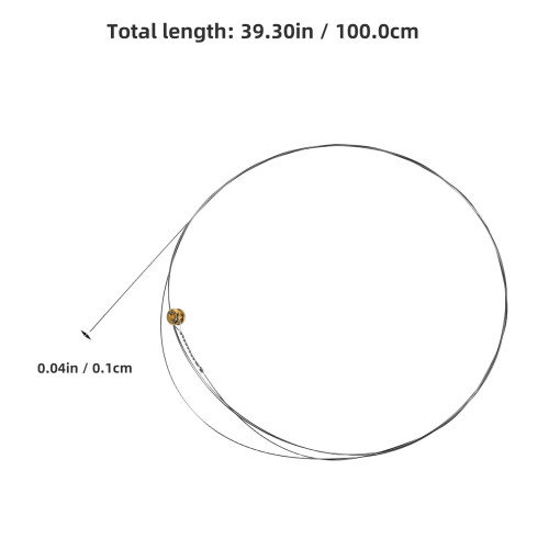 5Pcs Steel Acoustic Guitar Strings Silver Color Replacement Set with Wide Compatibility 1