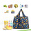 Sacolas de compras reutilizáveis e resistentes, dobráveis e com alças longas - Laváveis, resistentes a rasgos e compactas. 6