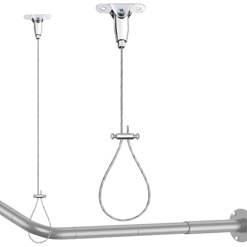 Supports de barre de douche en acier inoxydable (2 pièces) 1
