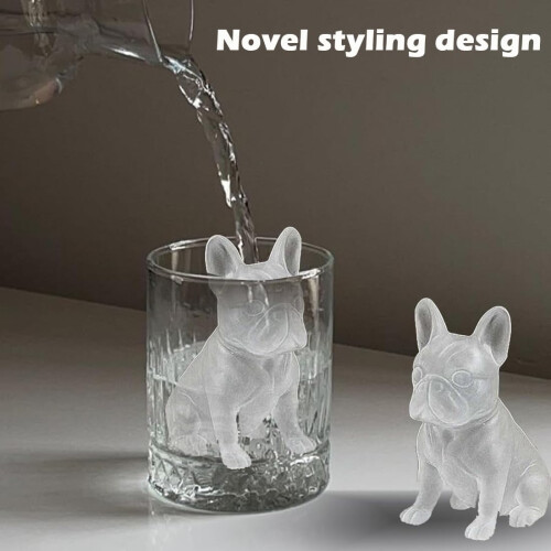 Moule à glaçons Bouledogue français – Silicone, 6 cavités 1