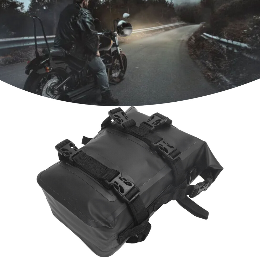 Universal Waterproof Motorcycle Crash Bar Side Saddle Bag Pvc Black 4641387536247