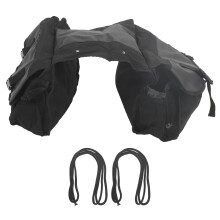 Double-strapped Flap Covers Foldable Canvas Side Saddlebags Reinforced Stress Points Waterproof Motorcycle Saddlebags Strong Stitching Durability