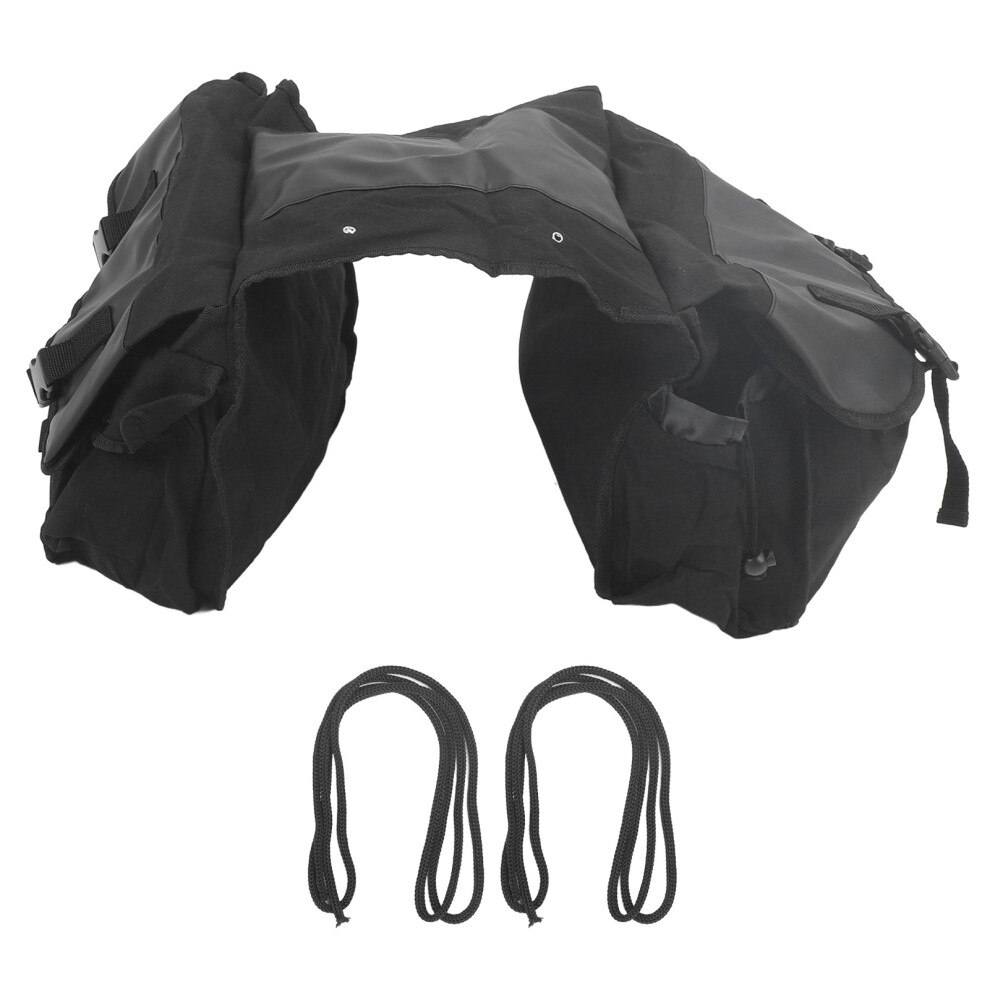 Double-Strapped Flap Covers Foldable Canvas Side Saddlebags Reinforced Stress Points Waterproof Motorcycle Saddlebags Strong Stitching Durability 9071309259001