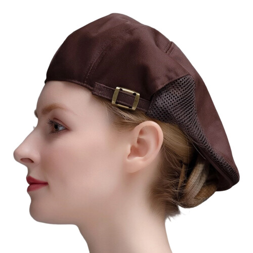 Chapeau de cuisine polyvalent, couvre-chef-Boucle en fer marron