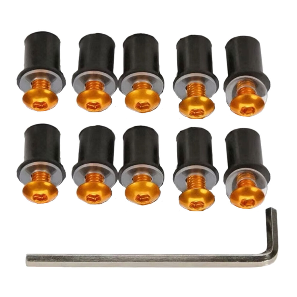 10Pcs Windscreen Screw Bolts M5x16mm Windshield Mounting Aluminum Fastener Set Motorbike Accessories Easy Installation 9329345221804