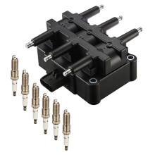 Ignition Coil Pack and Iridium Spark Plugs Set of 6 for
