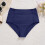 Slip bikini da donna blu navy a triangolo con tasca laterale 4