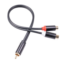 YIEMEEN RCA Cable 1 Male to 2 RCA Female Stereo Audio Adapter Hi-Fi Sound RCA Y Splitter