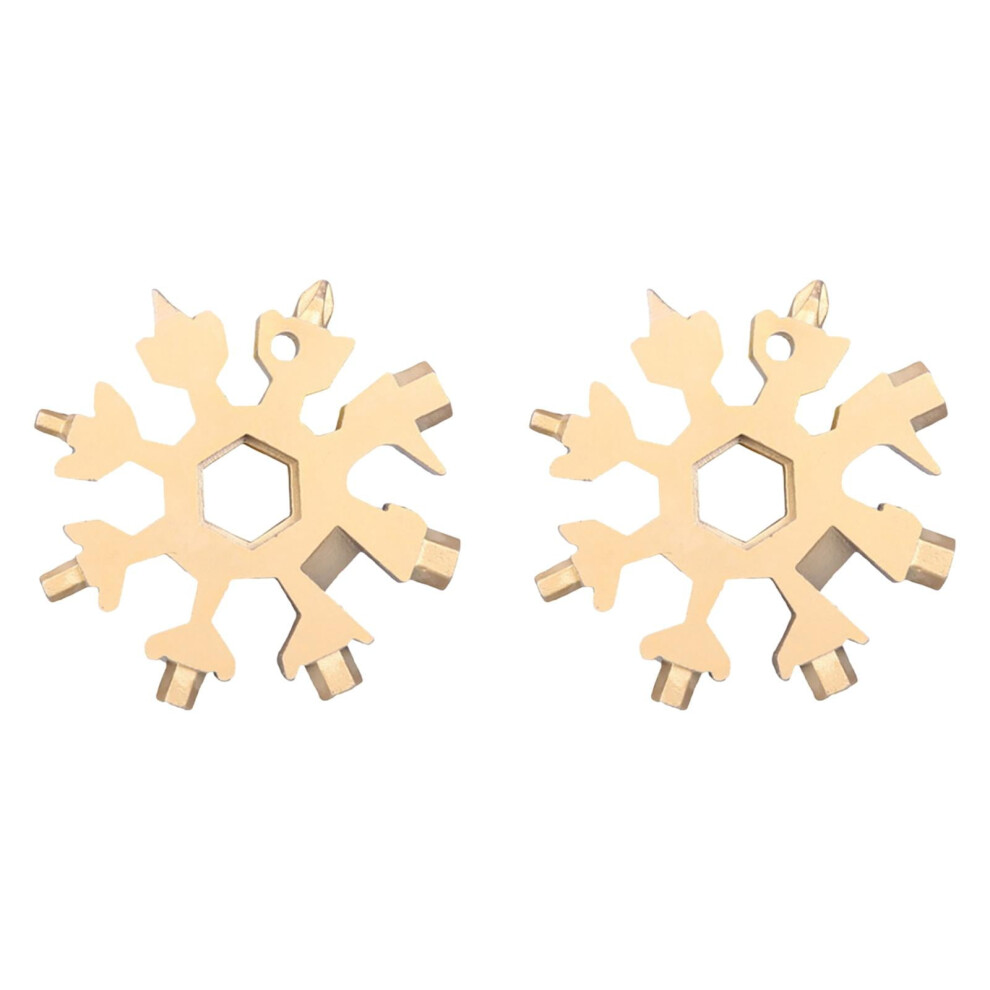 2Pcs 18-In-1 Snowflake Multi Tool (2.4"), Christmas/Birthday Gifts For Men, Dad, Husband, Grandpa Â Compatible With White Elephant & Cool Gadgets 9329345222979