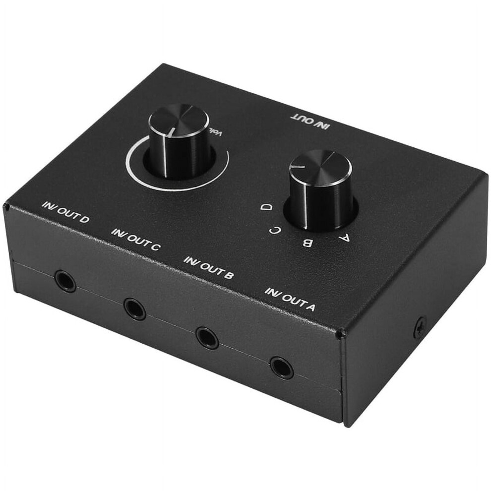 4 Port Audio Switch, 3.5Mm Switcher, Stereo Aux Selector 9329345222252