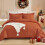 Burnt Orange Comforter Set Full Size 7-Piece 3
