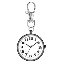 Unisex Ultra-Thin Quartz Pocket Watch with Key Chain, Arabic Digital Dial – Compatible with All Standard Chains
