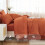 Burnt Orange Comforter Set Full Size 7-Piece 7
