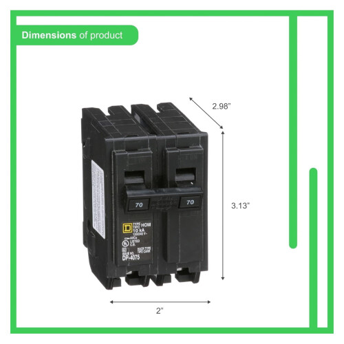 Istič Square D Homeline70A2-pólový 120/240V 2