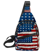 Vintage vlajka USA, malá pánska dámska crossbody taška na hrudník, cestovná taška cez rameno, batoh, pánska bočná taška, denný batoh