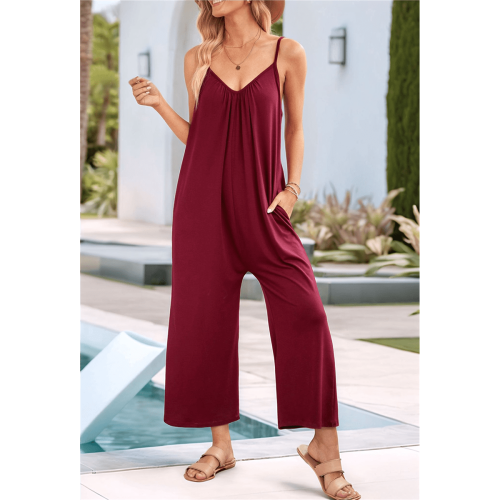 Dames casual jumpsuits rood S 1