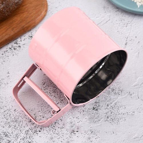 Stainless steel handheld small flour sifter random colors 1