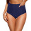 Slip bikini da donna blu navy a triangolo con tasca laterale 1