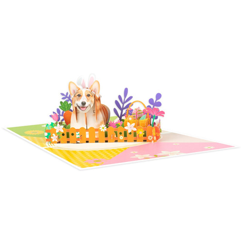 3D Pop-Up Easter Greeting Card with Easter Eggs Tree Design – Handmade, Artisanal, Compatible with Easter Sunday 2