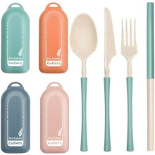 Ensemble de couverts pliables avec étui, 4 pièces