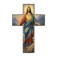 Croix chrétienne, ornement de noël, religieux, souvenirs,-3