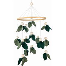 Cute Gender-Neutral Felt Leaf Crib Mobile for Nursery Decor - Boho Green Leaves Mobile, Compatible with Standard Cribs