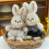 Retro-Plüschhasen-Pärchen, 35 cm, 2er-Pack 1