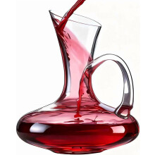 Red Wine Decanter with Aerator, 26 oz Hand-Blown Lead-Free Set, Eto Style with Handle – Luxury Gift Packaging, Compatible with Standard Corks