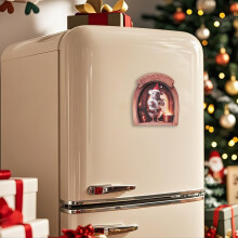 Wooden Mouse Hole Fridge Magnet Christmas Refrigerator Sticker Home Wall Ornament