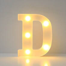 AuroraX LED DIY Light-Up Letter D Decorations, Compatible with Christmas & Thanksgiving Indoor/Outdoor Party Supplies