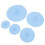 Set di coperchi in silicone, 5 pezzi, blu, copertura per microonde 14