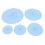 Set di coperchi in silicone, 5 pezzi, blu, copertura per microonde 15