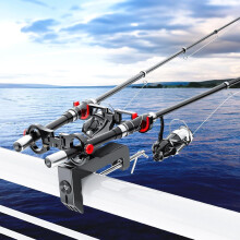 Dual Head 360 Adjustable Fishing Rod Holders for Boat - Strong Clamp-on Gear