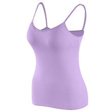 Ladies Adjustable Spaghetti Straps Tanks Top with Built-in Shelf Bra Casual Base Layer Camisole Casual Outfits