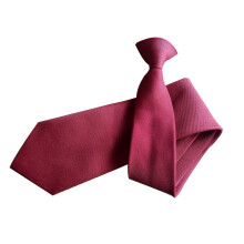 Men's Fashion Neckties - Solid Color with Lazy Clip Closure, Ideal Neckwear for Business & Wedding Suits, Convenient Stylish Accessory,Wine,One Size